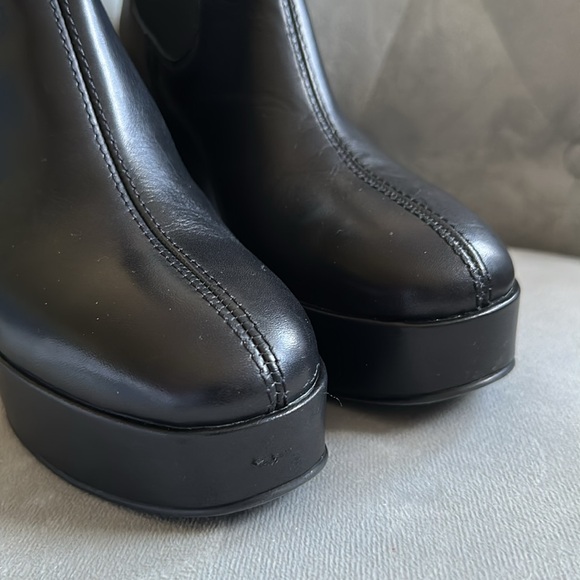 ACNE STUDIOS LEATHER PLATFORM BOOTS - Picture 15 of 16